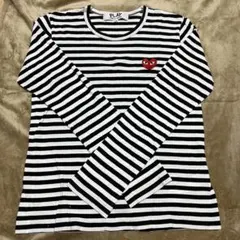 【美品】PLAY COMME des GARÇONS ストライプ長袖Tシャツ M