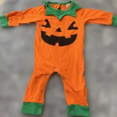 かぼちゃデザイン コスチューム 80㎝　ハロウィン　イベント　ロンパース