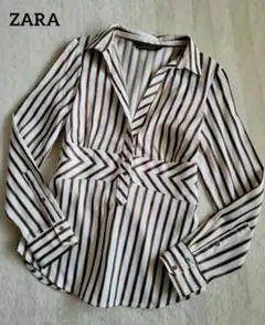 ZARA マルチストライプ 長袖トップス S