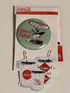 コカコーラ　タイトーくじ　F賞缶バッジ