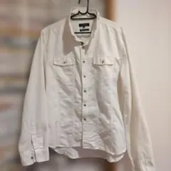 TAKAQ ワイシャツ　カジュアル ホワイト　シャツ　 LL