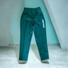 GU グリーン ストレッチテーパードパンツM