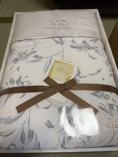 (未使用)Excellla シルク花柄　肌掛け布団(約140cm×約190cm)