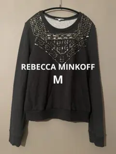 REBECCA MINKOFFレベッカミンコフ　スウェット　グレー　ビジュー　S