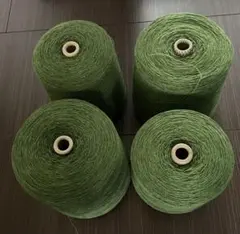貴重!高級ウール100% 番手1/7【381フレッシュグリーン】  約3.6kg