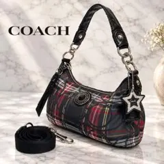 COACH Poppy Tartan Plaid Shoulder Bag