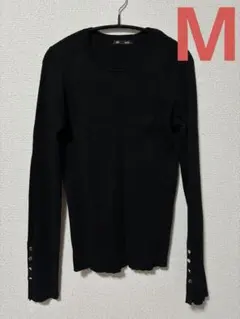 GU リブボタンスリーブセーター Mサイズ