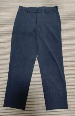 チノパン　スラックス　チェック　グレー（濃い）　ｘｓ　春　秋　冬