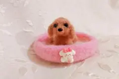 羊毛フェルト　仔犬