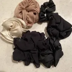 色々な種類のシュシュ 6個セット