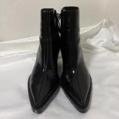 ZARA ザラ カウボーイヒールショートブーツ 35のサムネイル