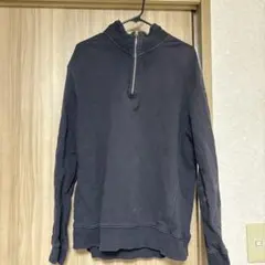 ZARA ダークブルー ハーフジップ スウェット