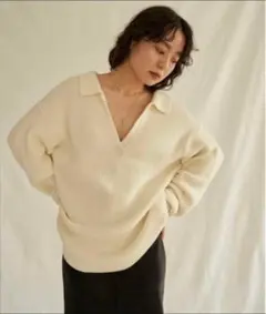 enof ニット　cropped knit カシミヤ混