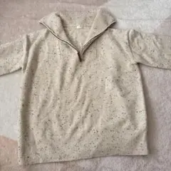 【apres jour mignon】ハーフジップニット アイボリー LLのサムネイル