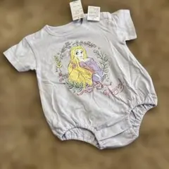 新品　ディズニー　プリンセス　ラプンツェル　半袖　ロンパース　綿100 80