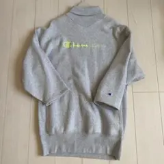 チャンピオン リバースウィーブ　ハイネック スウェット　L　グレー　刺繍　希少