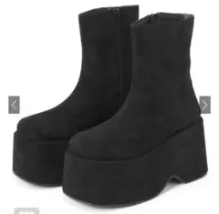 GRL スエード厚底ブーツ[zr1140] 22.5cm 黒