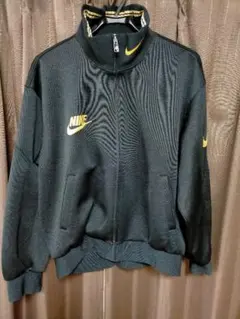 90s 銀タグ Nike トラックジャケット ジャージ XL 黒 金 日本製