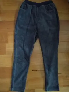 無印良品MUJI子供用グレー長ズボンコーデュロイパンツ冬用パンツ 140cm