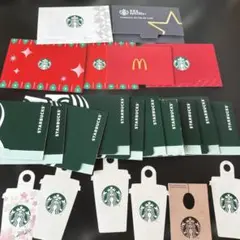 スターバックス マクドナルド カードケース 16枚 タグ6枚まとめ売りのサムネイル
