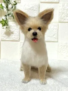 羊毛フェルト ハンドメイド 犬 ヨークシャテリア 遊ぼ！(中)リクエスト