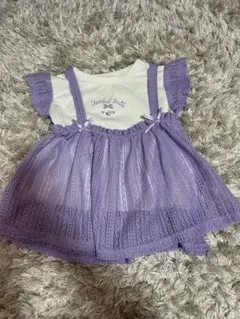 フリル付き紫色トップス キッズ