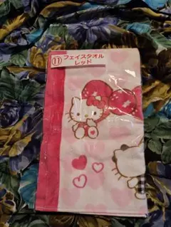 ハローキティ 50周年記念 フェイスタオル