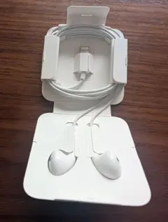 Lightningコネクタ 有線イヤフォン ホワイト ケース付き