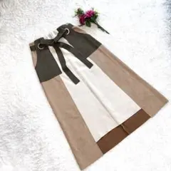 ✨美品✨ ガリャルダガランテ スカート Aライン スエード リボン ロング 切替