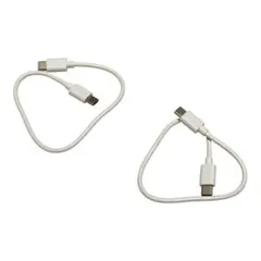 ✨2個セット✨ USB Type C ケーブル 0.3m 白 充電 携帯 スマホ