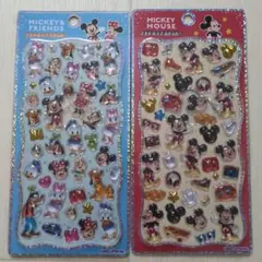 プチドロップステッカーディズニー　ミッキーマウス　ミッキーアンドフレンズ　2点