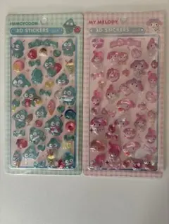 HANGYODON 3Dボンボンシール ボンボンドロップシール 【2枚セット】