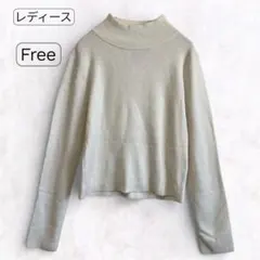 エイミーイストワール リブニット アイボリー 白 モックネック セーターのサムネイル