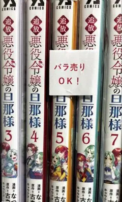 ☆4140【バラ売り可】追放悪役令嬢の旦那様 3-7巻 5冊 なつせみ