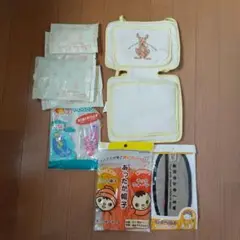 ベビーカー&チャイルドシート保温保冷柔らかシート。椅子ベルト。あったか帽子セット