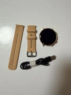 ベージュ ピンクゴールド スマートウォッチ 本体