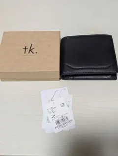 タケオキクチ レザー ブラック 二つ折り財布 箱付きのサムネイル