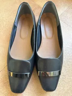 ブラック フラットシューズ Lサイズ