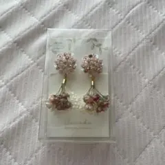 イヤリング お花 ニッケルフリー ピンク系