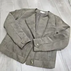 ノーカラージャケット ブルゾン