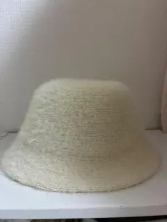 帽子屋　ファー　ホワイト　バケットハット