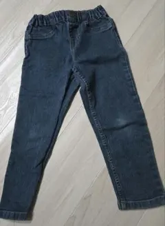 ダークブルーデニムスリムパンツ