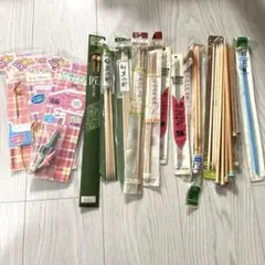 棒編み　竹製棒針など　大量まとめ売り　未開封15点セット　年代物　クローバーなど