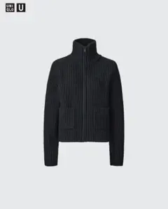 UNIQLO U ラムブレンドジップアップジャケット ブラック