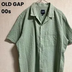 00s OLD GAP シアサッカー オープンカラーシャツ ボックスのサムネイル