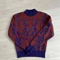 美品　セーター　ハイネック　M ウール100%　冬　毛100% 冬
