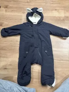 ネイビー フード付き ベビーアウター