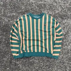 y2k 00s PUMA 短丈ストライプスウェットトレーナー archive L