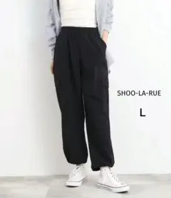 ✴新品✴ シューラルー リラックス ナイロン カーゴパンツ L ブラックのサムネイル