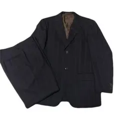 美品　ビンテージ　セットアップ 170 チェック　ダークブラウン